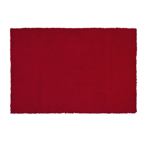 Tappeto In Pelliccia Ecologica Rosso 120x180 Cm