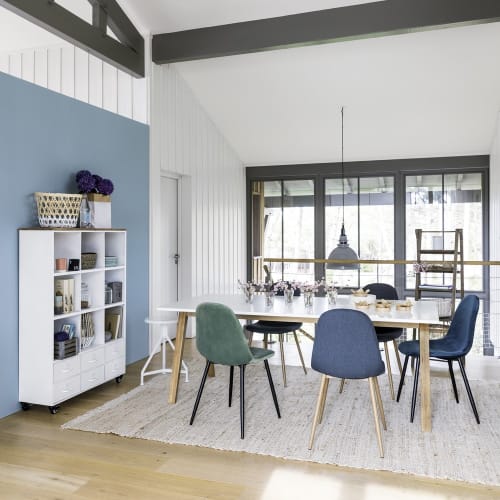 Tappeto Intrecciato In Cotone E Iuta 140x200 Cm