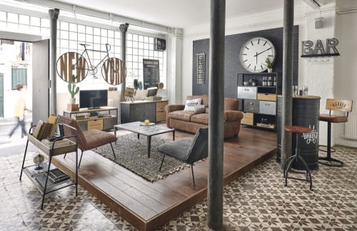 Tappeto Intrecciato In Pelle Di Mucca Nera E Iuta 140x200 Cm