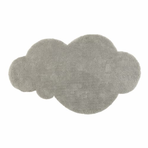Colore: Grigio/Giallo/Bianco a Quadretti Ayyildiz Motivo: Nuvole e Stelle Tappeto per cameretta Bambini 