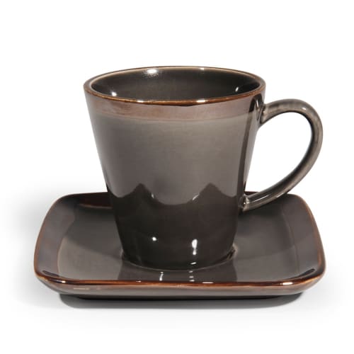 Tasse à café en grès marron Allure | Maisons du Monde