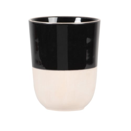 Tischkultur Tassen und Becher | Tasse aus Steingut, schwarz und weiß - BO36999