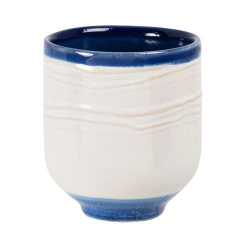 Art de la table Bols, tasses et mugs | Tasse en grès écru et bleu - AN37291