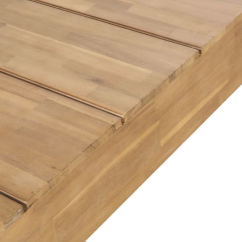 Akola tavolino a forma di S in legno massello di acacia/metallo 45x60x30cm Tavolo basso design in stile country Add-on tavolo quadrato tavolino 