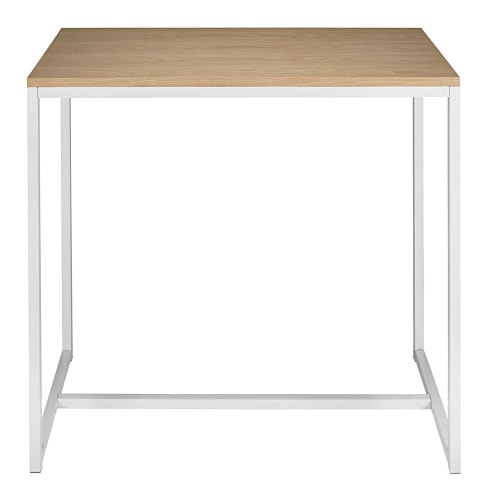 Tavolo alto in metallo bianco 120 cm