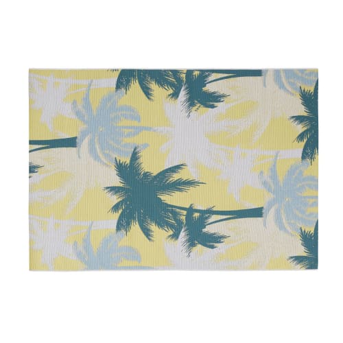 Teal And Yellow Polypropylene Rug With, Are Polypropylene Rugs Bad For Your Health
