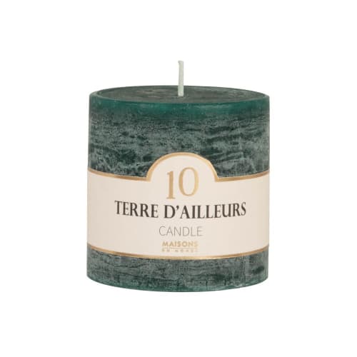 Teal scented candle H7cm, 230g - Set of 2