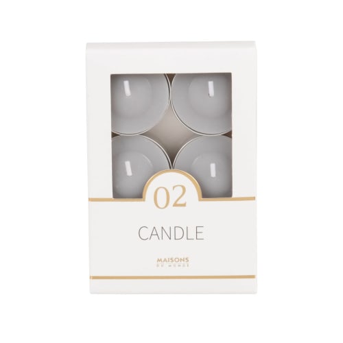Dekoration Kerzen und Teelichter | Teelichter, grau, Set aus 6 - TG35344