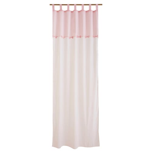 Tende Per Coprire Scaffali.Tenda Bianca E Rosa In Cotone Al Pezzo 110x250 Cm Capucine Maisons Du Monde