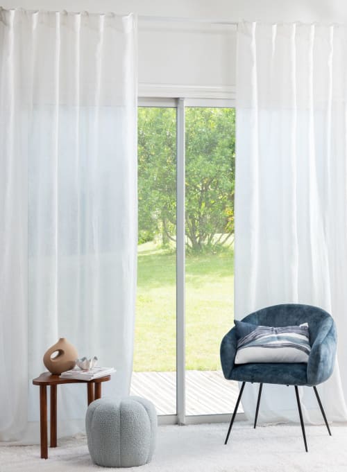 Tende E Paraventi Decorativi Trasparenti, Tende Da Camera In Garza Tinta Unita 140 270 Cm Perforate Bianco 92164009