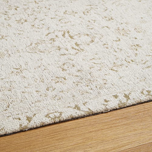 Textil Teppiche | Teppich aus Baumwolle, ecru und goldfarbenes Lurexgarn 140x200 - GK07450