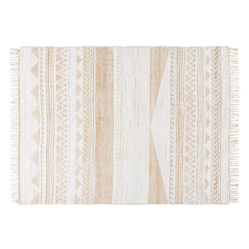 Textil Teppiche | Teppich aus Jute und Baumwolle mit grafischen Motiven 160x230 - RR90759
