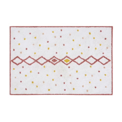 Kids Teppiche für Kinder | Teppich, marokkanischer Stil, Baumwolle, ecru-senfgelb, 120x180cm - VI56884