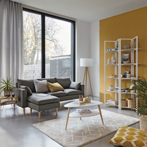 Teppich mit grauen und weißen Motiven 140x200cm Kube | Maisons du Monde