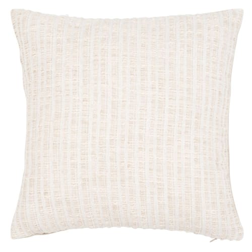 Textured ecru and beige cushion cover 40x40cm