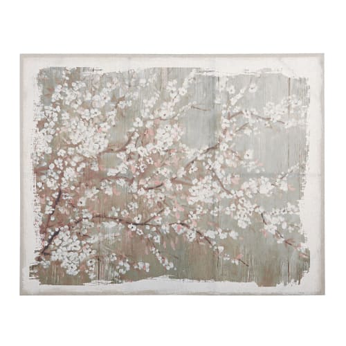 Déco Toiles et tableaux | Toile en lin imprimé floral 152x122 - FA60526