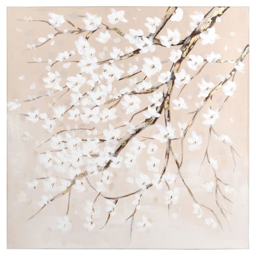 Toile Imprimé Branches De Cerisier 80x80