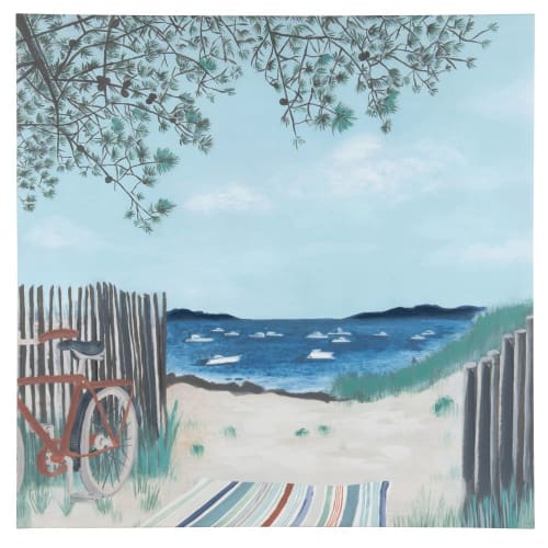 Toile Paysage Bord De Mer Multicolore 70x70 Cancale Maisons Du Monde