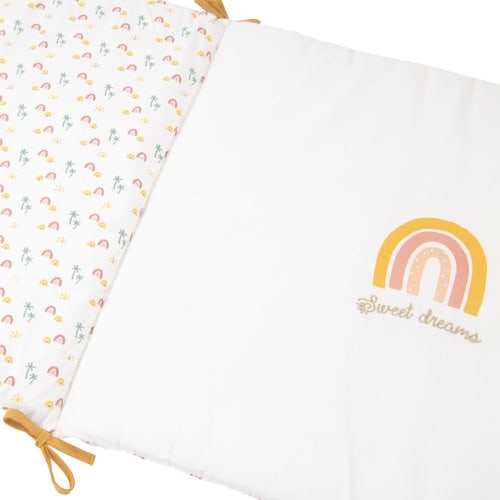 Tour De Lit Bebe En Coton Motifs Palmiers Et Arcs En Ciel Multicolores Malaga Maisons Du Monde