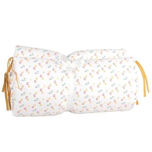 Tour De Lit Bebe En Coton Motifs Palmiers Et Arcs En Ciel Multicolores Malaga Maisons Du Monde
