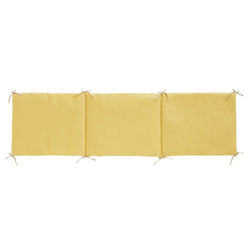 Tour De Lit Bebe En Gaze De Coton Jaune Et Blanc Imprime Citron Sasha Maisons Du Monde