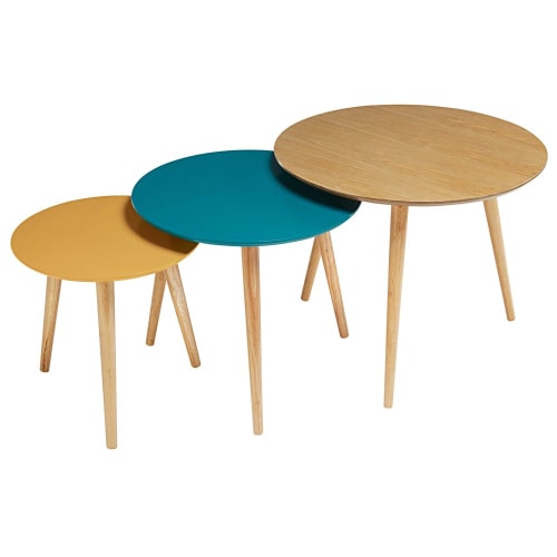Business Coffee tables | Tricoloured Vintage Nest of Tables - OA12648