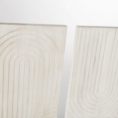 Dekoration Schilder und Buchstaben | Triptychon aus geschnitztem Eichenholz, 120x110cm - ZK68209