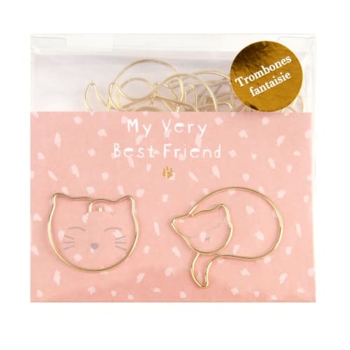 Trombones chat en métal doré Maisons du Monde