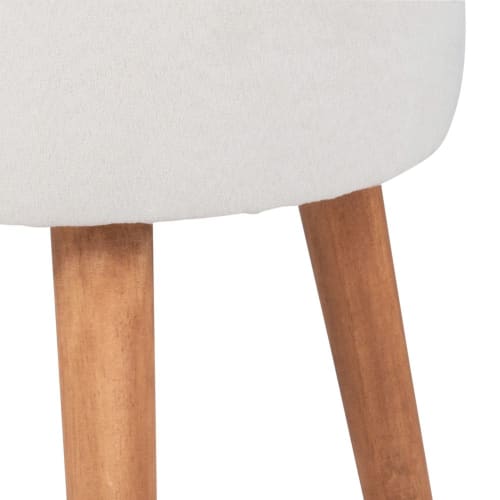 Möbel Hocker und Sitzhocker | Truhenhocker mit Füßen aus Kautschukholz, grau - CK84141