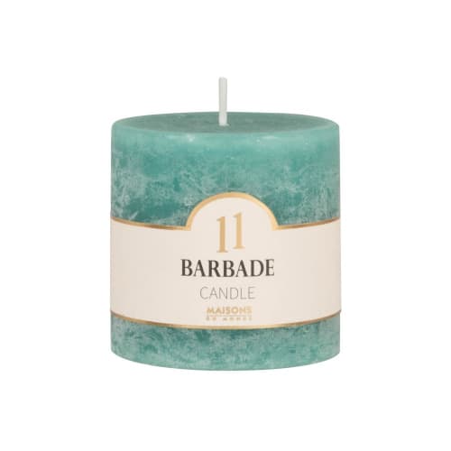 Turquoise scented candle H7cm, 230g - Set of 2