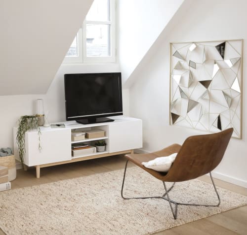 Tv Lowboard Im Vintage Stil Weiss Artic Maisons Du Monde