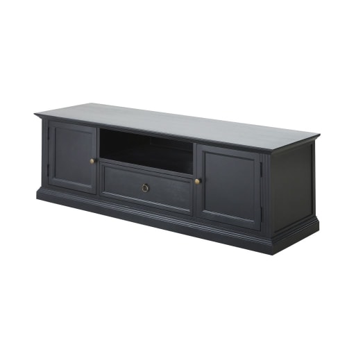 Möbel TV-Möbel | TV-Möbel mit 2 Türen, schwarz - LX10724