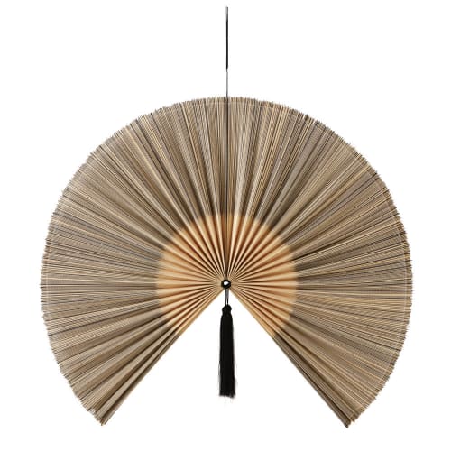 Two Tone Bamboo Fan Wall Art 138x112
