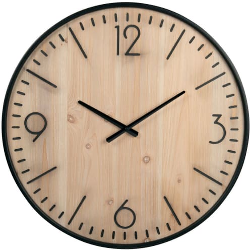 Decor Clocks | Two-toned engraved clock D60cm - IB47643