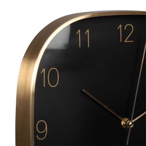 Dekoration Uhren und Wecker | Uhr aus schwarzem und goldfarbenem Metall, 29x29cm - EV65487