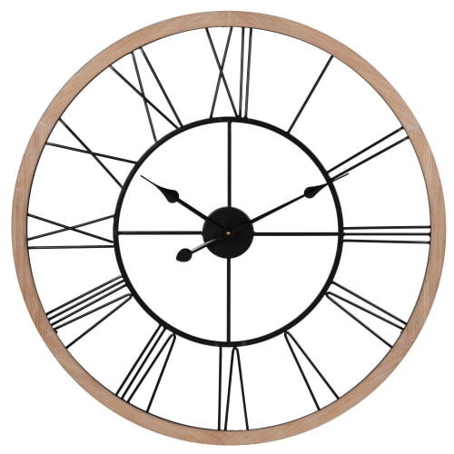 Dekoration Uhren und Wecker | Uhr, beige und schwarz, D75cm - DW11303