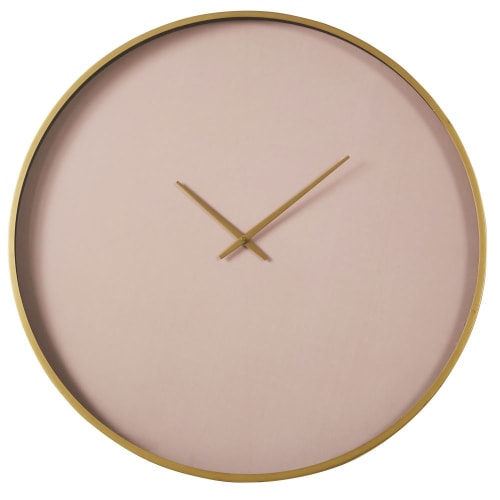 Dekoration Uhren und Wecker | Uhr, rosa und mattgoldfarben, D80cm - AN80729