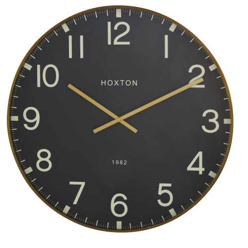 Dekoration Uhren und Wecker | Uhr, schwarz und goldfarben, D74cm - KX44088