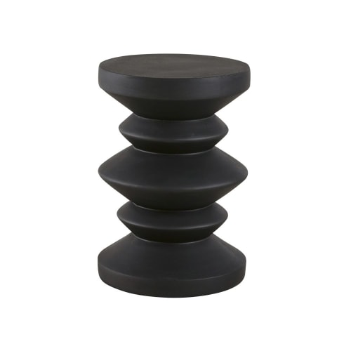 Furniture Side tables | Unstructured garden side table in black fibre clay - FP19208