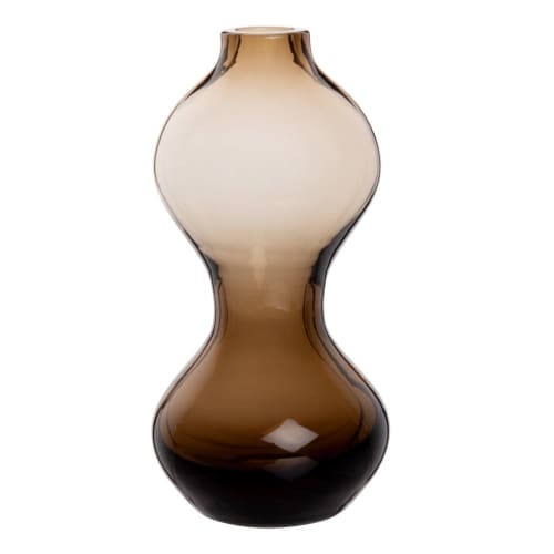 Dekoration Vasen | Vase aus braun getöntem Glas, H13cm - CL19653