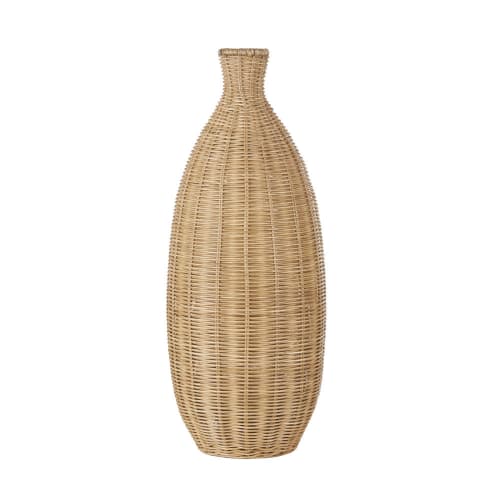 Dekoration Vasen | Vase aus braunem Rattangeflecht, H51cm - AP42879