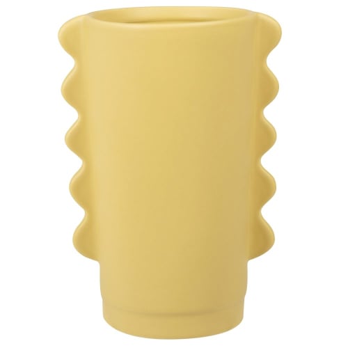 Dekoration Vasen | Vase aus gelbem Porzellan, H22cm - KF44862