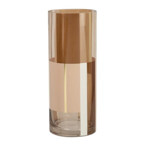 Dekoration Vasen | Vase aus rosa und goldfarbenem Glas, H28cm - EY46307