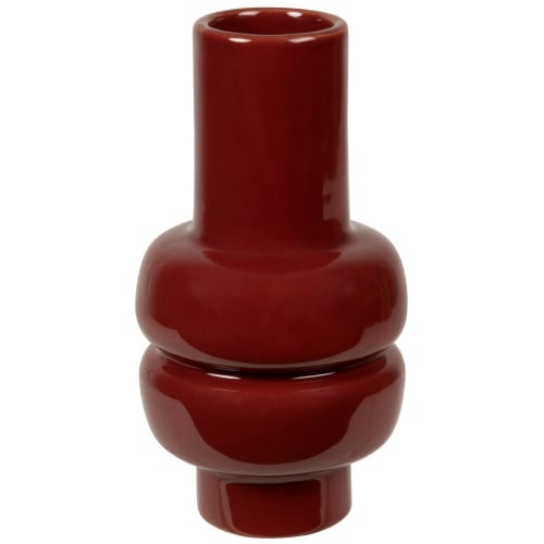 Dekoration Vasen | Vase aus rotem Steingut, H16cm - UO66473