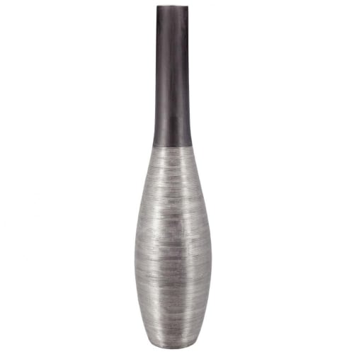Dekoration Vasen | Vase aus Ton, H 76 cm, silbern - BW95040