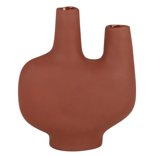 Déco Vases | Vase en grès marron H18 - SJ79462