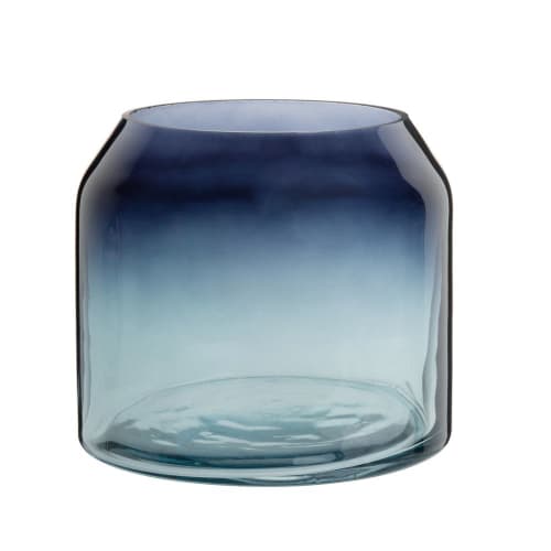 Vase en verre bleu dégradé H14 Maisons du Monde