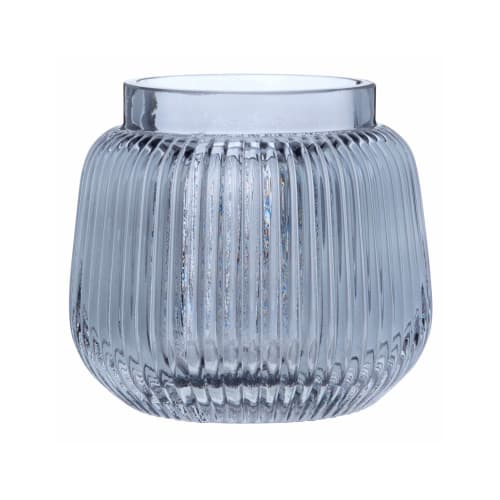 Vase en verre strié H12 Maisons du Monde