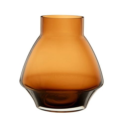 Vase en verre teinté marron H17 Maisons du Monde