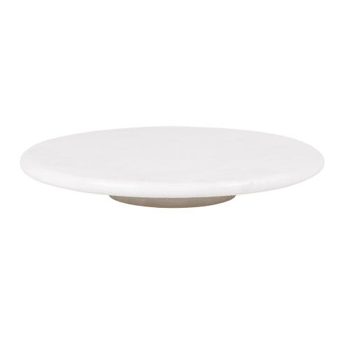 Vassoio girevole in marmo bianco Ø 30 cm